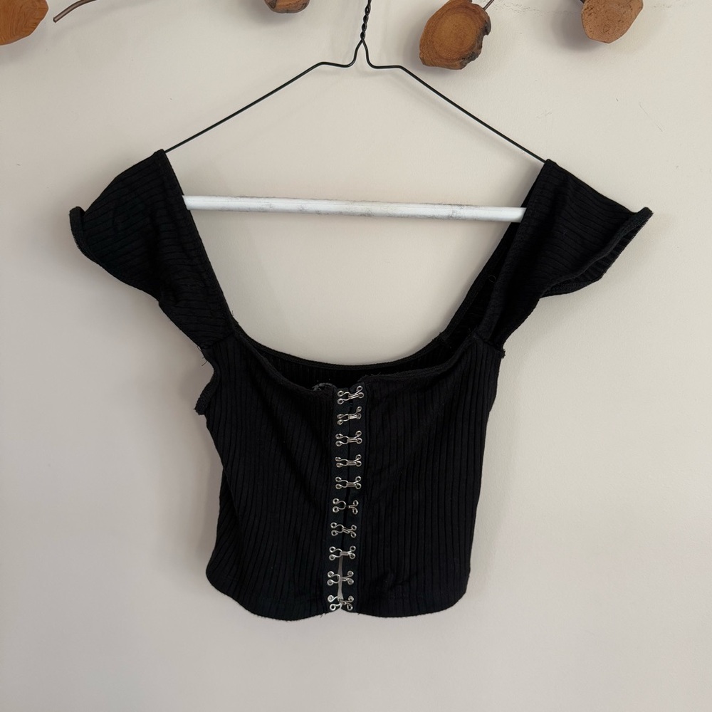 Blue Life Top with Clasps